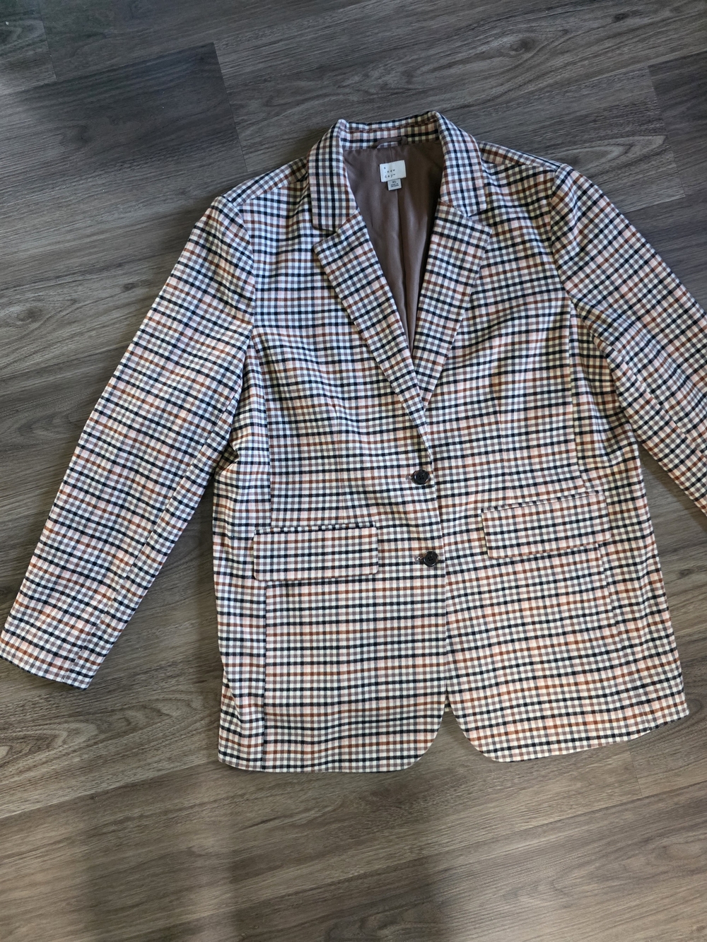 A New Day Oversized Plaid Blazer - Size XL Women's